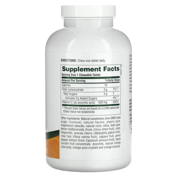 Вітамін С (апельсин), Vitamin C, Nature's Plus, 500 мг, 180 таблеток