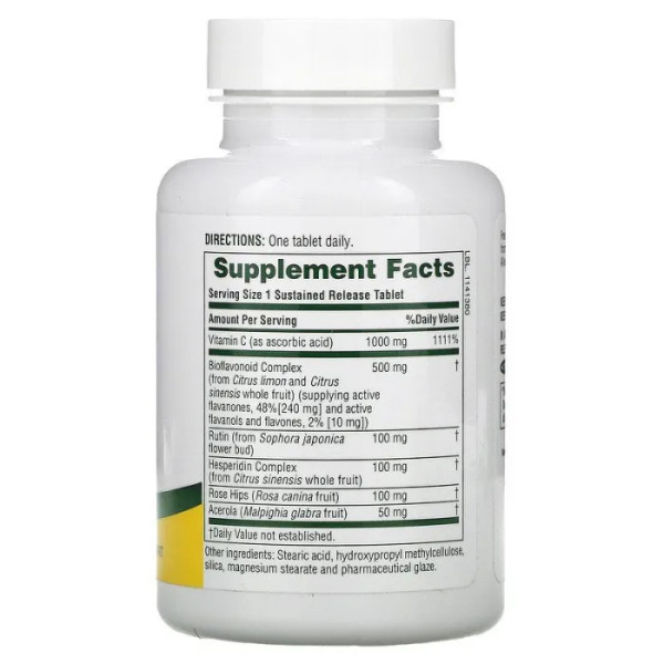 Вітамін С та біофлавоноїди, Super C Complex, Nature's Plus, 60 таблеток