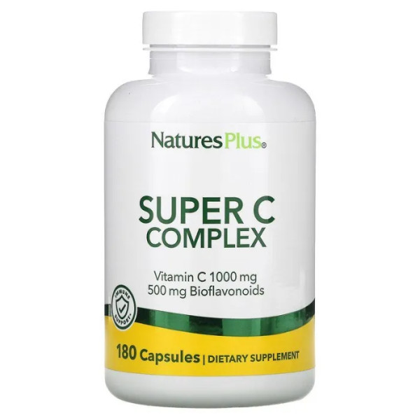 Вітамін С з біофлавоноїдами, Super C Complex, Nature's Plus, 180 капсул