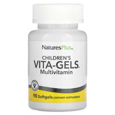 Дитячі мультивітаміни Vita-Gels, натуральний апельсин, Nature's Plus Children's Multivitamin Vita-Gels, 90 м'яких капсул