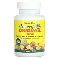 Мультивитамины и минералы, Multi-Vitamin & Mineral Nature's Plus Source of Life, 30 таблеток