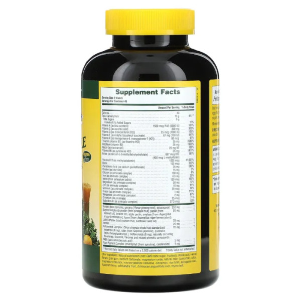 Мультивітаміни та мінерали для дорослих, Adult's Chewable Multi-Vitamin & Mineral, NaturesPlus, Source of Life, яблуко та кориця, 90 жувальних вафель