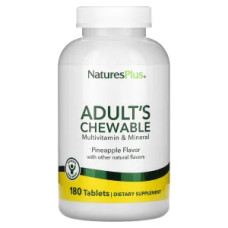 Мультивітаміни та мінерали для дорослих, Adults Chewable Multivitamin and Mineral NaturesPlus, жувальні, смак ананаса, 180 таблеток