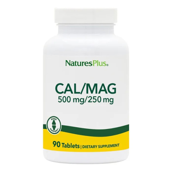 Кальцій та магній, Cal\/Mag, Nature's Plus, 500 мг\/250 мг, 90 таблеток