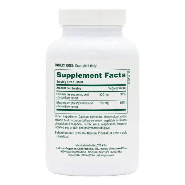 Кальцій та магній, Cal\/Mag, Nature's Plus, 500 мг\/250 мг, 90 таблеток