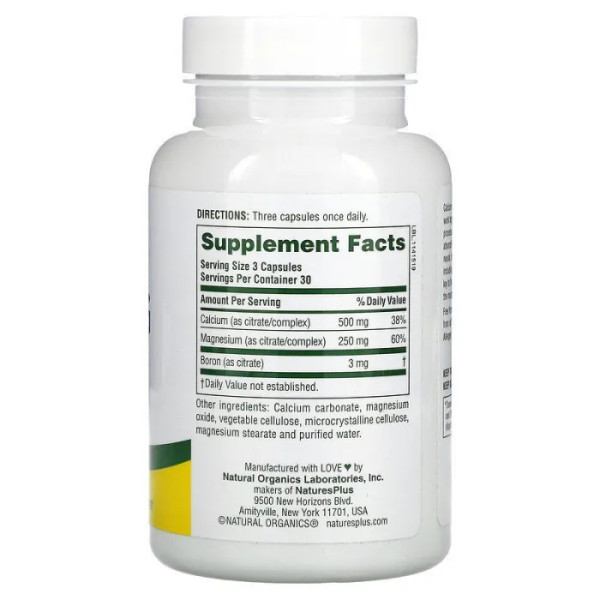Цитрат кальцію і магнію, Cal \/ Mag Citrate, Nature's Plus, 90 капсул