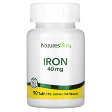Залізо 40 мг, Iron NaturesPlus, 90 таблеток