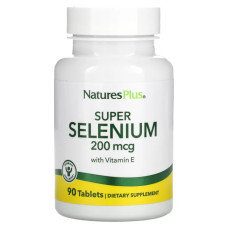 Селен 200 мкг, Nature's Plus Super Selenium, 90 таблеток