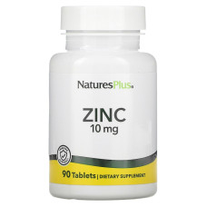 Цинк 10 мг, Nature's Plus Zinc, 90 таблеток