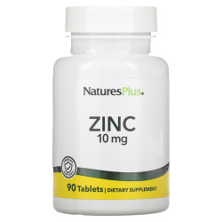 Цинк 10 мг, Nature's Plus Zinc, 90 таблеток