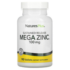 Мега Цинк 100 мг, Nature's Plus Mega Zinc, 90 таблеток