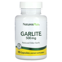 Чеснок без запаха 500 мг, Garlite Nature's Plus, 90 капсул