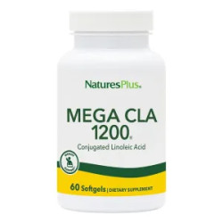 Конъюгированная линолевая кислота 1200 мг, Mega CLA Nature's Plus, 60 гелевых капсул