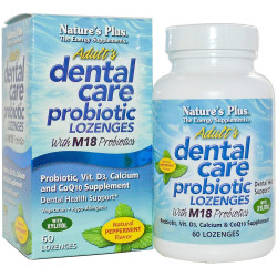 Пробиотик для полости рта леденцы мятный вкус, Dental Care Nature's Plus, 60 леденцов