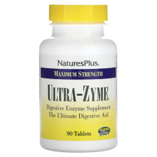 Травні ферменти, NaturesPlus Ultra-Zyme, максимальна сила, 90 таблеток