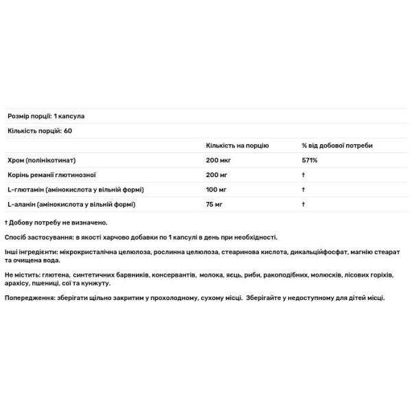 Контроль рівня цукру, Sugar Control, NaturesPlus, 60 капсул