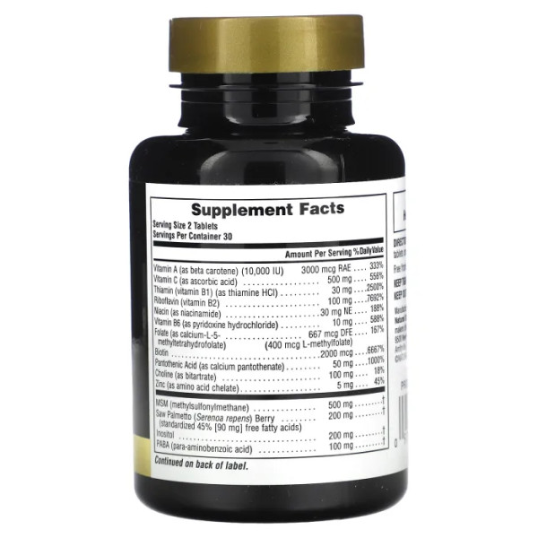 Вітаміни для волосся для чоловіків, Men's Ultra Hair Plus, Nature's Plus, 60 таблеток із уповільненим вивільненням