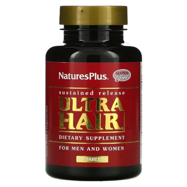 Вітаміни для волосся, для чоловіків та жінок, Ultra Hair, For Men and Women, Nature's Plus, 60 таблеток