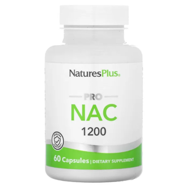 N-ацетил-L-цистеїн, Pro NAC 1200, NaturesPlus, 1200 мг, 60 капсул
