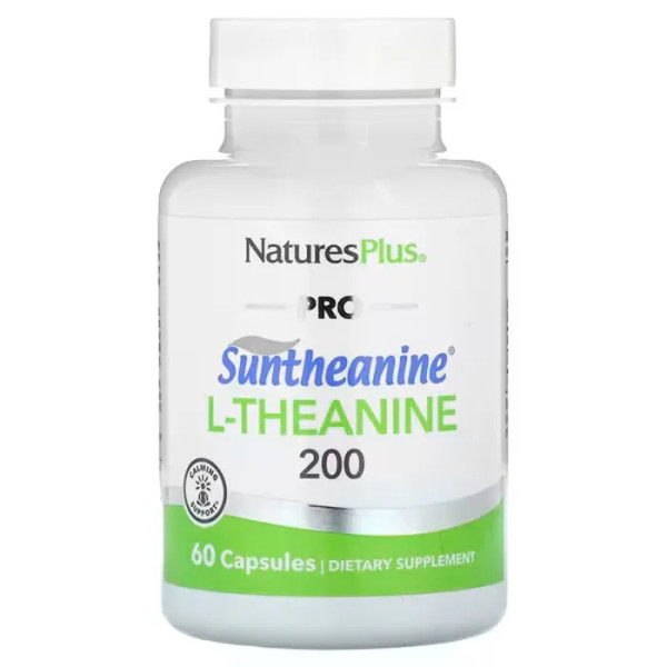 L-теанін Suntheanine Про 200, Pro Suntheanine L-Theanine 200, Nature's Plus, 100 мг, 60 капсул