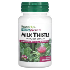 Расторопша 250 мг, Herbal Actives, Milk Thistle Nature's Plus, 60 капсул