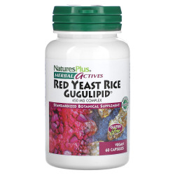 Червоний дріжджовий рис, Nature's Plus Red Yeast Rice, 450 мг, 60 капсул