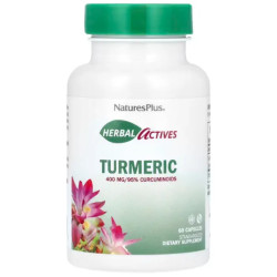 Куркумин 400 мг, Nature's Plus Turmeric Herbal Actives, 60 капсул