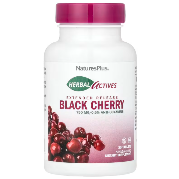 Екстракт дикої вишні (Black Cherry), Nature's Plus, Herbal Actives, 750 мг, 30 таблеток