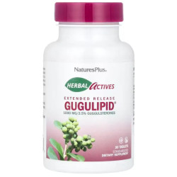 Гугул, Nature's Plus Gugulipid, 1000 мг, 30 таблеток