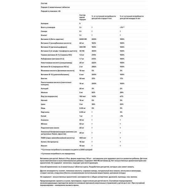 Вітаміни для дітей, Multi-Vitamin and Mineral, Nature's Plus, Animal Parade, фруктове асорті, 90 жувальних цукерок у формі тварин