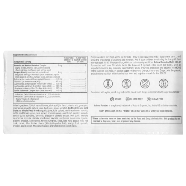 Вітаміни для дітей, Children's Chewable Multivitamin Supplement, Nature's Plus, Animal Parade, вишня, виноград та апельсин, 120 таблеток у формі тварин