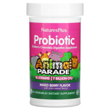 Пробіотики для дітей, Nature's Plus Probiotic, жувальні таблетки з ягідним смаком, 30 штук