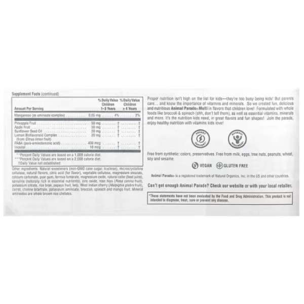 Мультивітаміни та мінерали для дітей, Multi-Vitamin & Mineral, Nature's Plus, Source of Life, вишня, 90 таблеток у формі тварин