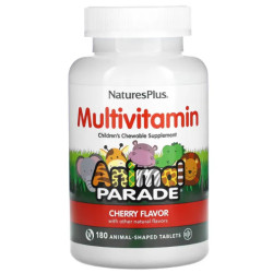 Детские мультивитамины жевательные, Natures Plus Animal Parade Childrens Chewable Multivitamin, вкус вишня, 180 таблеток