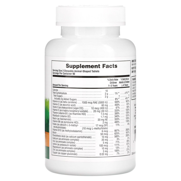 Вітаміни для дітей (Children's Multi-Vitamin), Nature's Plus, Animal Parade, вишня, виноград та апельсин, 180 жувальних таблеток у формі тварин