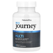 Мультивітаміни для чоловіків, NaturesPlus His Journey Once Daily Multi, 30 таблеток