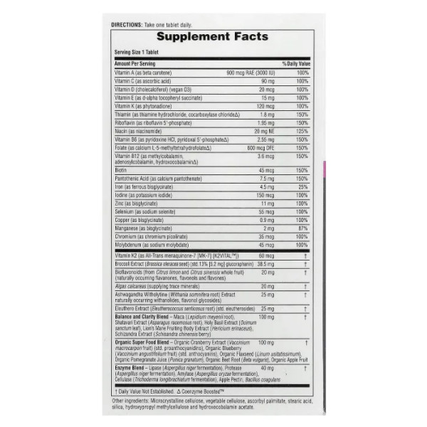 Мультивітаміни для жінок, Her Journey, Once Daily Multi, NaturesPlus, 30 таблеток