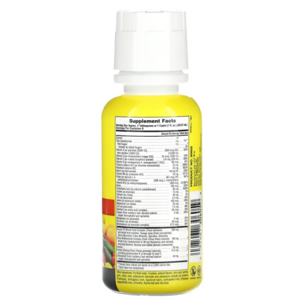 Мультивітаміни та мінерали, Multi-Vitamin & Mineral, Nature's Plus, Source Of Life, рідина, тропічні фрукти, 236,56 мл
