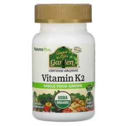 Вітамін К2, Nature's Plus Source of Life Garden, 60 капсул
