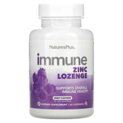 Цинк для імунітету, ягідний смак, Nature's Plus Immune Zinc, 60 льодяників
