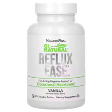 Підтримка травлення при печії, ваніль, NaturesPlus Gi Natural Reflux Ease, 60 жувальних таблеток