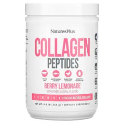 Коллагеновые пептиды, вкус ягодный лимонад, Collagen Peptides NaturesPlus, 364 г