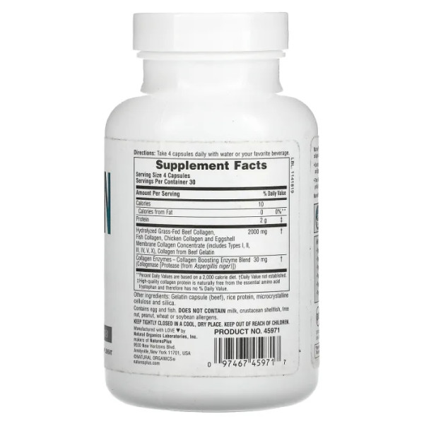 Колагенові пептиди, Collagen Peptides, Nature's Plus, 120 капсул