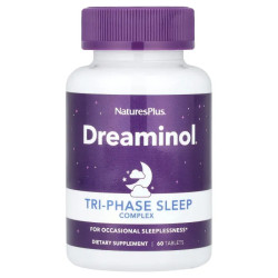 Поддержка сна, NaturesPlus Dreaminol Tri-Phase Sleep Complex, 60 таблеток