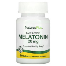 Мелатонін 20 мг, Nature's Plus Melatonin, 90 таблеток