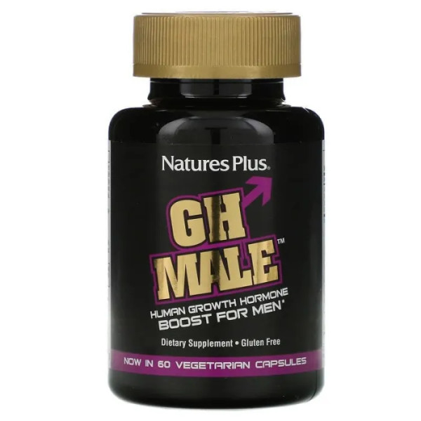 Гормон росту для чоловіків, GH Male Growth Hormone, Nature's Plus, 60 капсул
