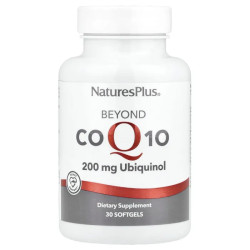 Коэнзим Q10 200 мг, NaturesPlus Beyond CoQ10, убихинол, 30 гелевых капсул