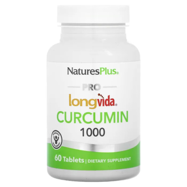 Куркумін, Pro Longvida Curcumin 1000, NaturesPlus, 1000 мг, 60 таблеток