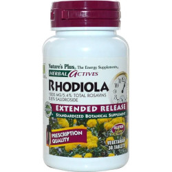Родіола рожева, Nature's Plus Rhodiola, тривалого вивільнення, 1000 мг, 30 таблеток