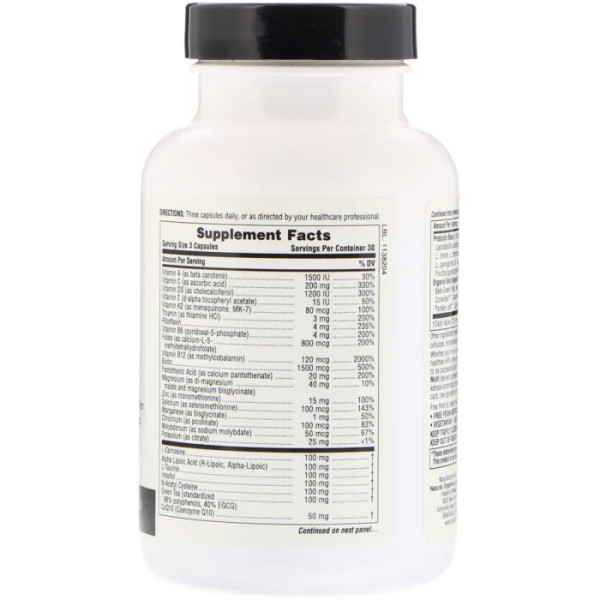 Мультивітаміни для кетогенной дієти, KetoLiving, Daily Multi, Nature's Plus, 90 капсул